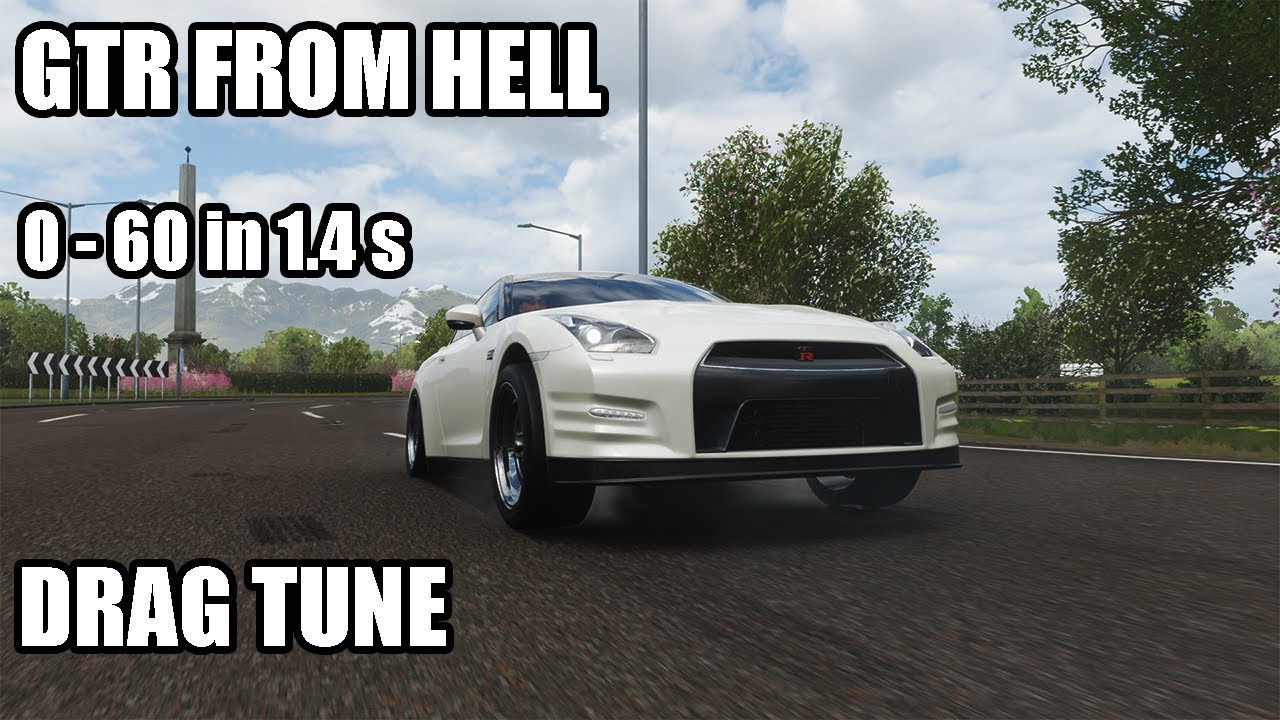 1000+hp NISSAN GTR R35 DRAG BUILD + TUNE [FORZA HORIZON 4]