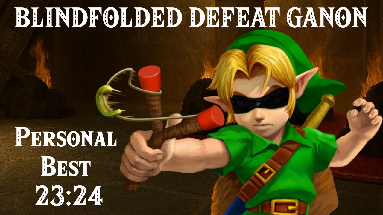 Мировой рекорд - Победа над Ганоном с завязанными глазами в Ocarina of Time за 23:24
