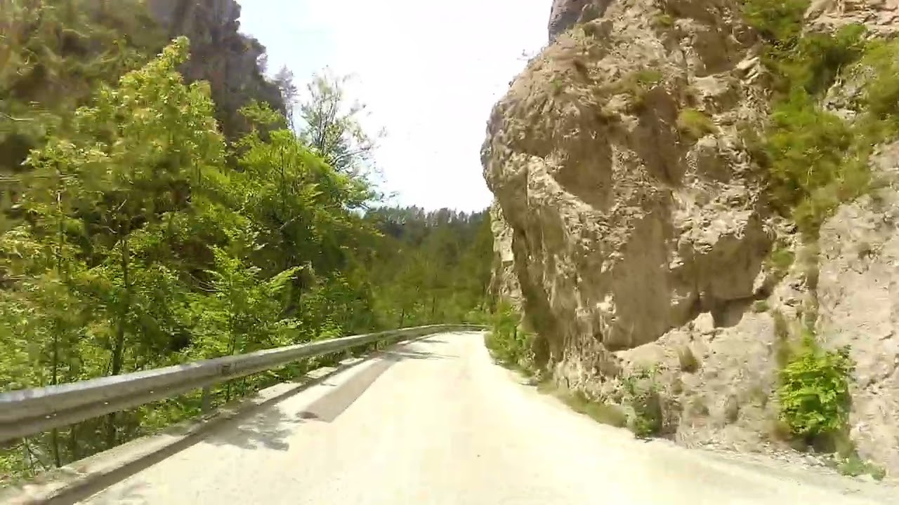 Trögener Klamm mit dem Motorrad