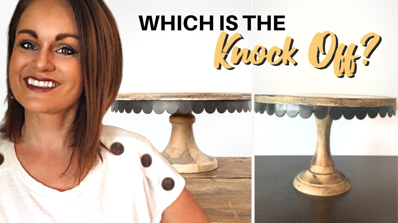 Magnolia Home Decor Knock Off On a Budget | DIY Rustic Cake Stand