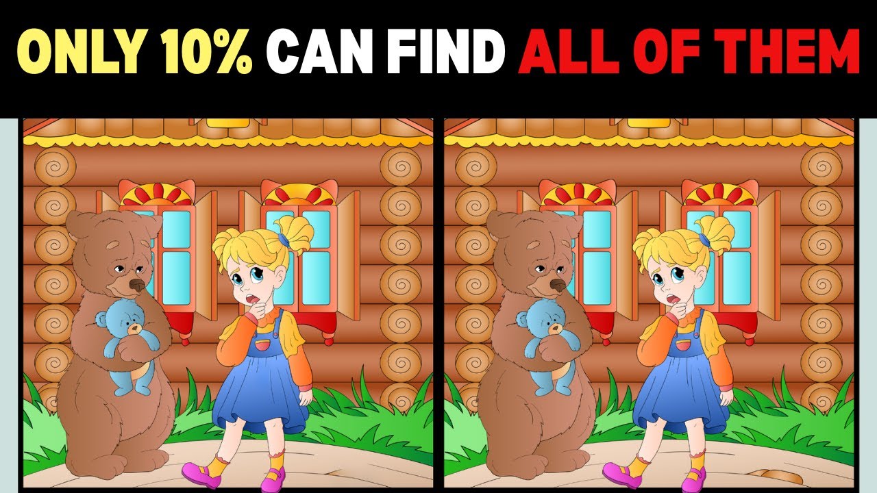 Easy to Hard Find the Difference Goldie and the Bear Family Brain Break Adventure
