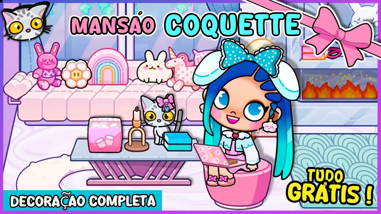 ✨ Decoro a MANSÃO HOUSE MAKER COMPLETA com Estilo COQUETTE e Móveis GRÁTIS 🏡🌸