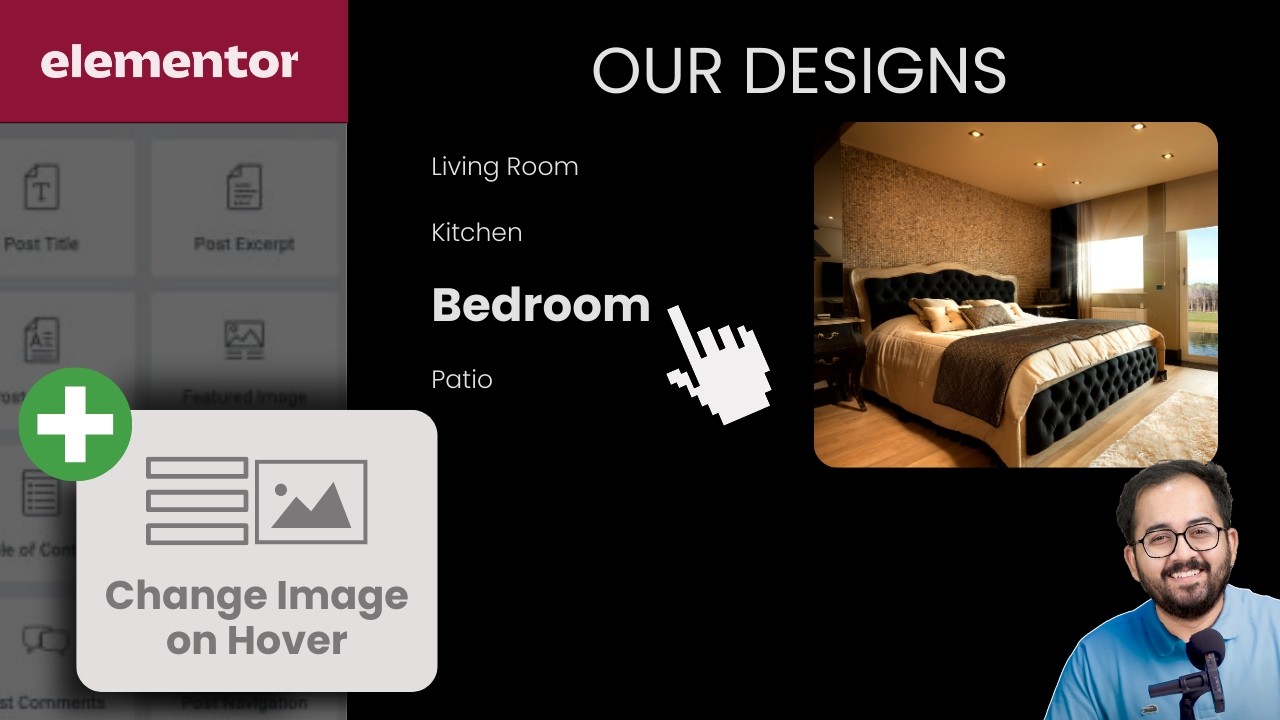 Change Image on Text Hover - Elementor GSAP