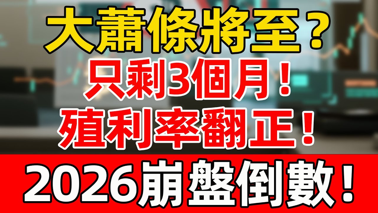 只剩3個月！比2008還慘？殖利率曲線「翻正」後的恐怖劇本！2026崩盤倒數？#財商#收益率曲线 #大萧条#聯準會#投資#富人思維#財經#財商知識#晚年生活#晚年幸福#退休生活#退休#財富自由