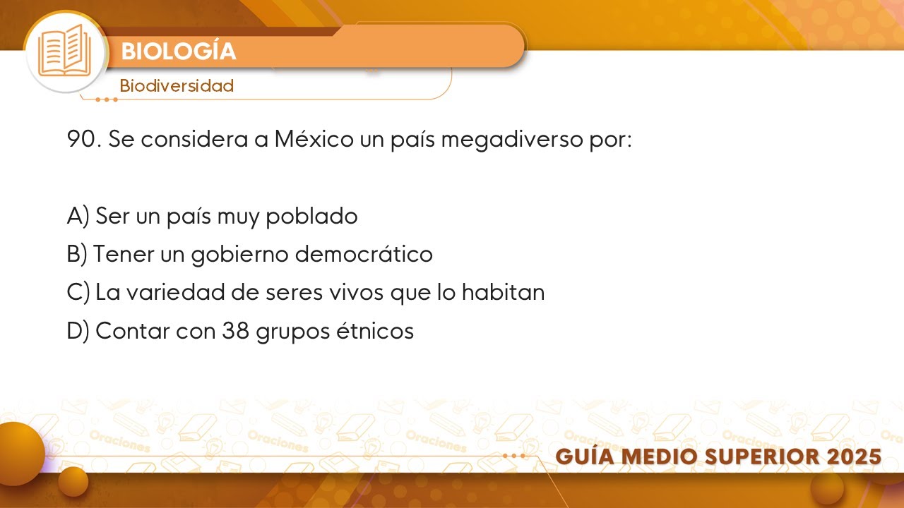 Guía IPN medio superior 2025 | Biología | Pregunta No. 90