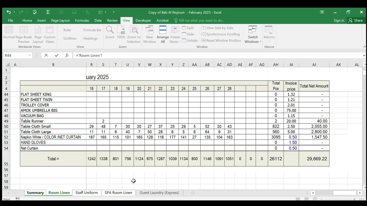 How to Create a final  Summary report in Excel