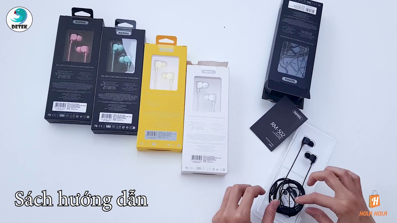 MỞ HỘP TAI NGHE REMAX RM-502 THỜI TRANG - Detek