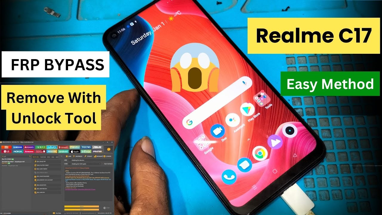 Realme C17 Frp Bypass┃Password Unlock┃Google Account Bypass by Unlock Tool