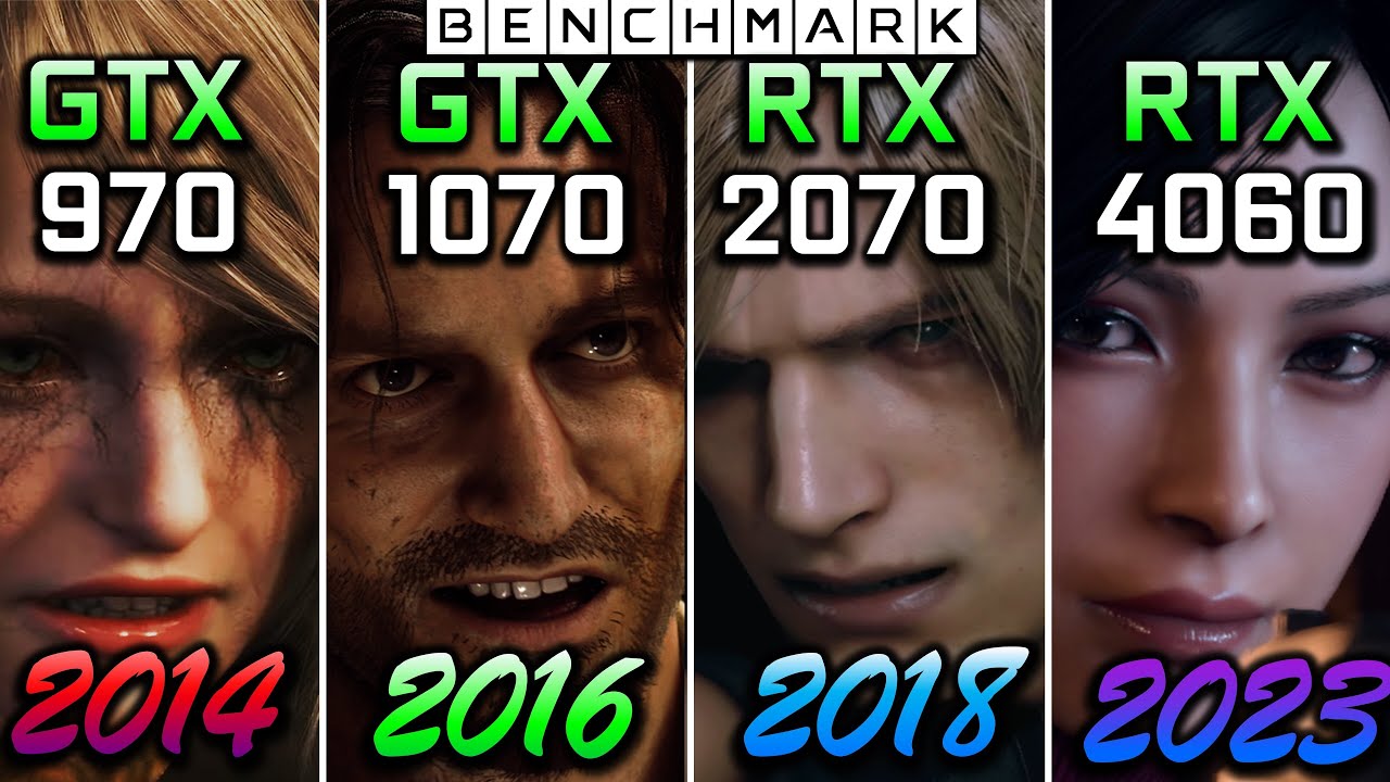 RTX 4060 vs Gtx 970 vs GTX 1070 vs RTX 2070 // Test in 10 Games // 1080p // Benchmark