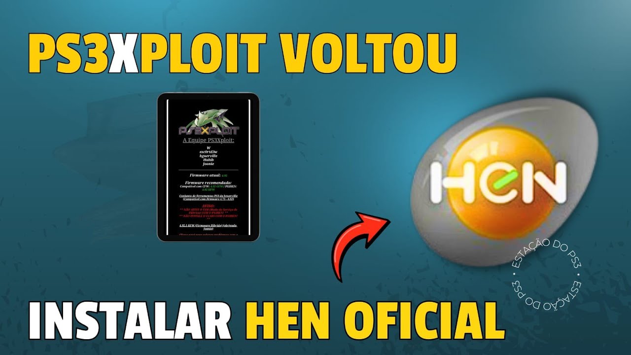 PS3XPLOIT voltou: HEN OFICIAL de um jeito F&Aacute;CIL e R&Aacute;PIDO