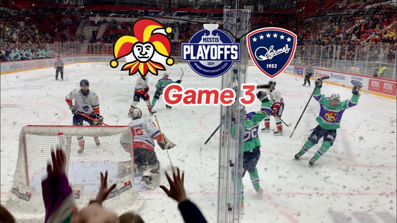 Jokerit - Hermes Game 3 Mestis Playoffs @ Nordis Helsinki Finland. [4K] Eteläpääty