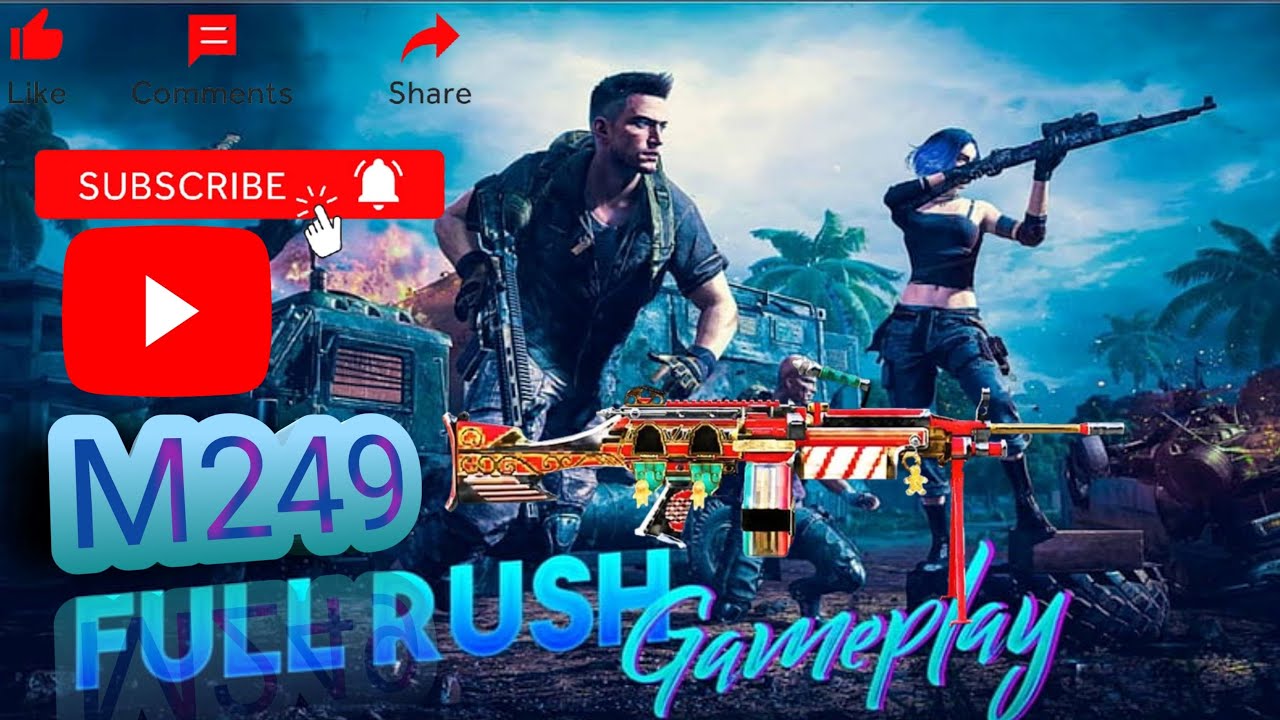 Full Rush M249 Gameplay in BGMI - Epic Squid Action!