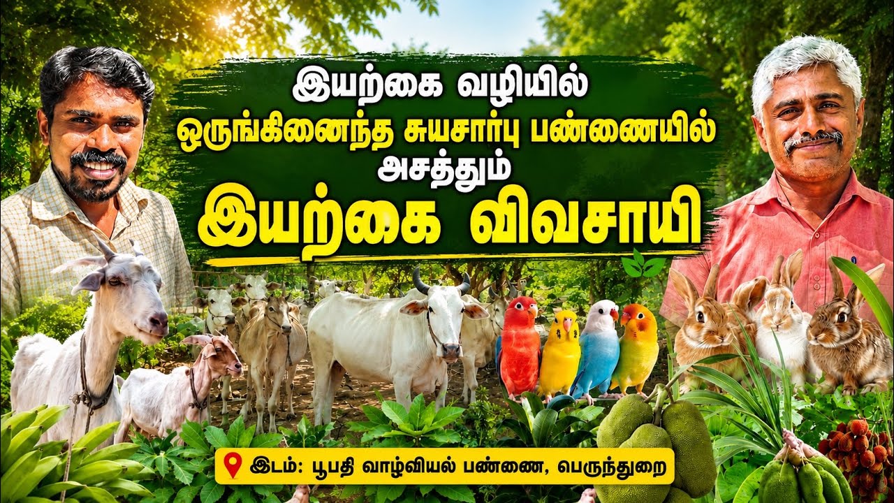 இயற்கையோடு இணைந்த வாழ்வியல் |  Boopathi’s Integrated Farm Visit | Rabbit Farming | Pasumai Talks