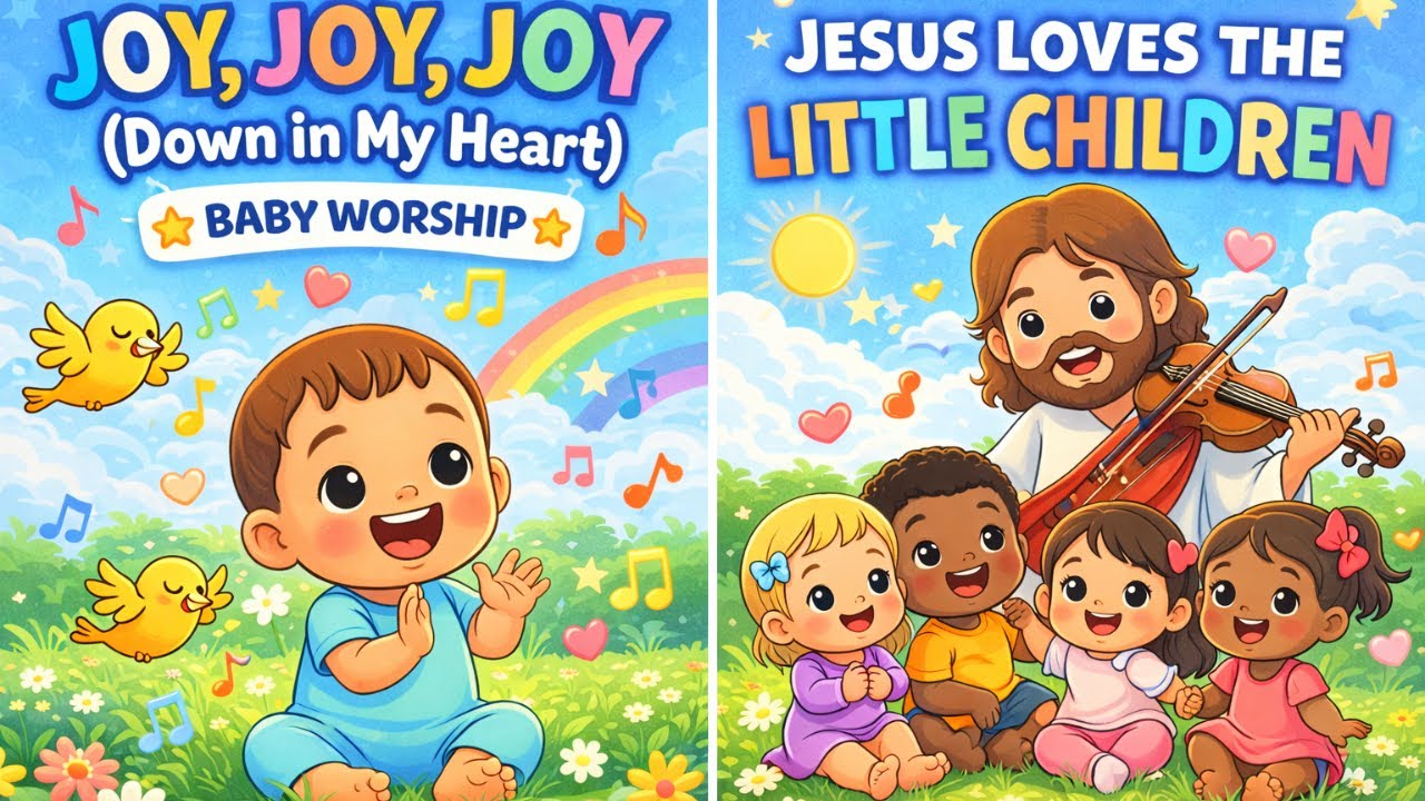 🎵🌈 JOY, JOY, JOY! 🎶 & Jesus Loves the Little Children 💖 | Baby Worship Songs for Kids