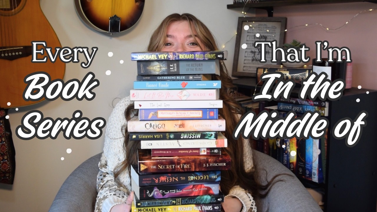 EVERY book series i'm in the middle of ( there's 31 📚💀)