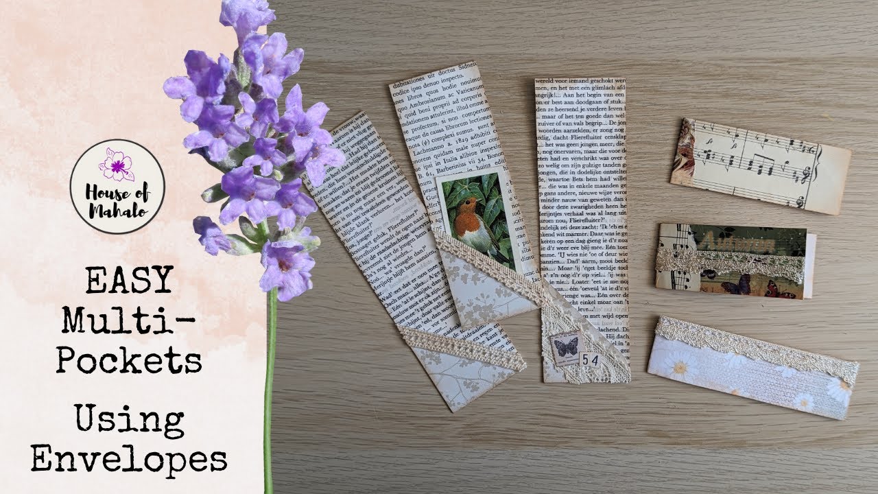 Easy Multi-Pockets For Journals 2 Ways... Don't Throw Out Your Envelope Bottoms!