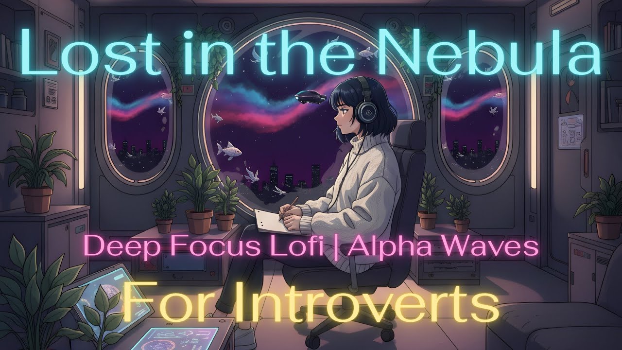 Lost in the Nebula 🌌 | Deep Focus Lofi for Introverts (8-10Hz Alpha Waves)