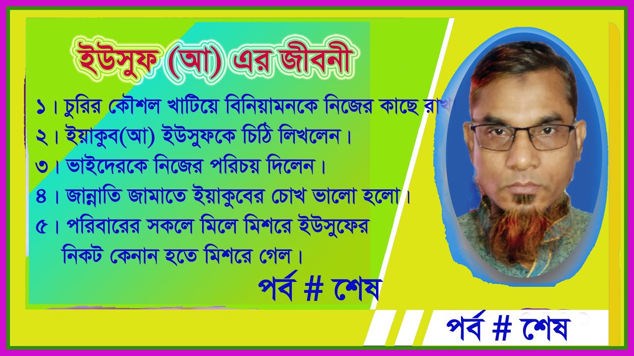 ইউসুফ আঃ এর জীবনী  শেষ পর্ব Yousuf nobir jiboni Part-Last.Varities-Bd