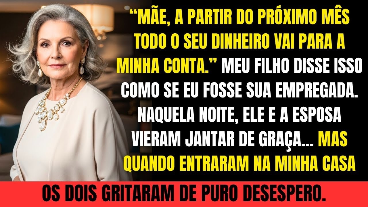 Meu filho disse que todo meu dinheiro iria pra conta dele… mas ao entrar na minha casa, ele gritou