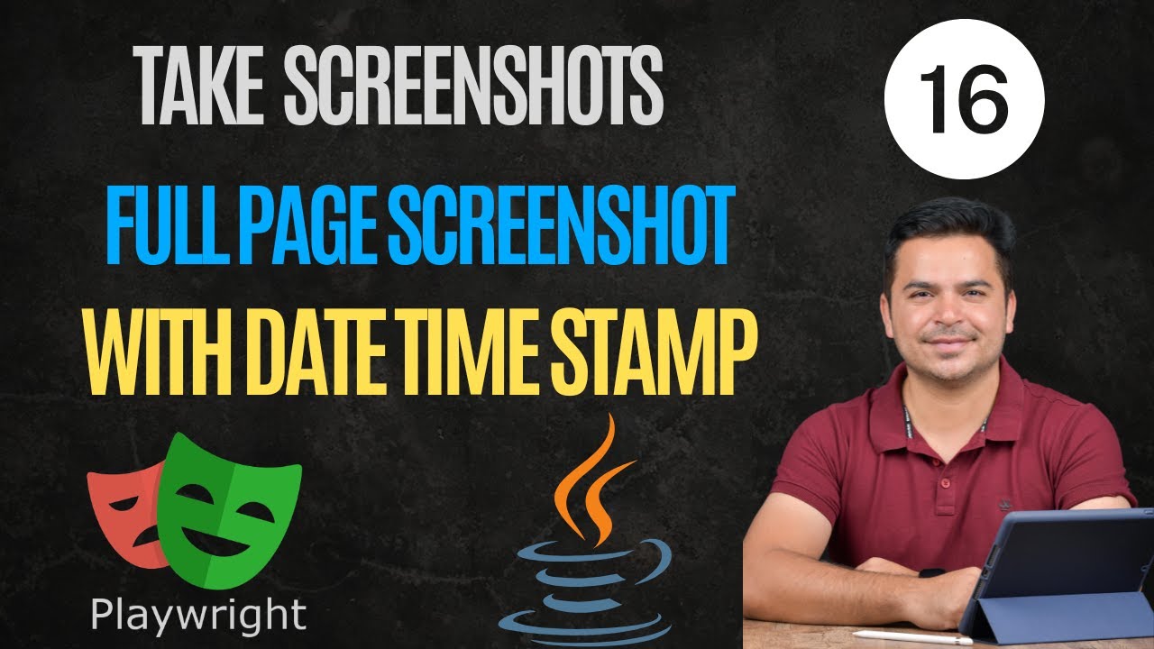 How To Take Screenshot In Playwright | Capture Screenshot of full Page | Playwright Java Tutorial