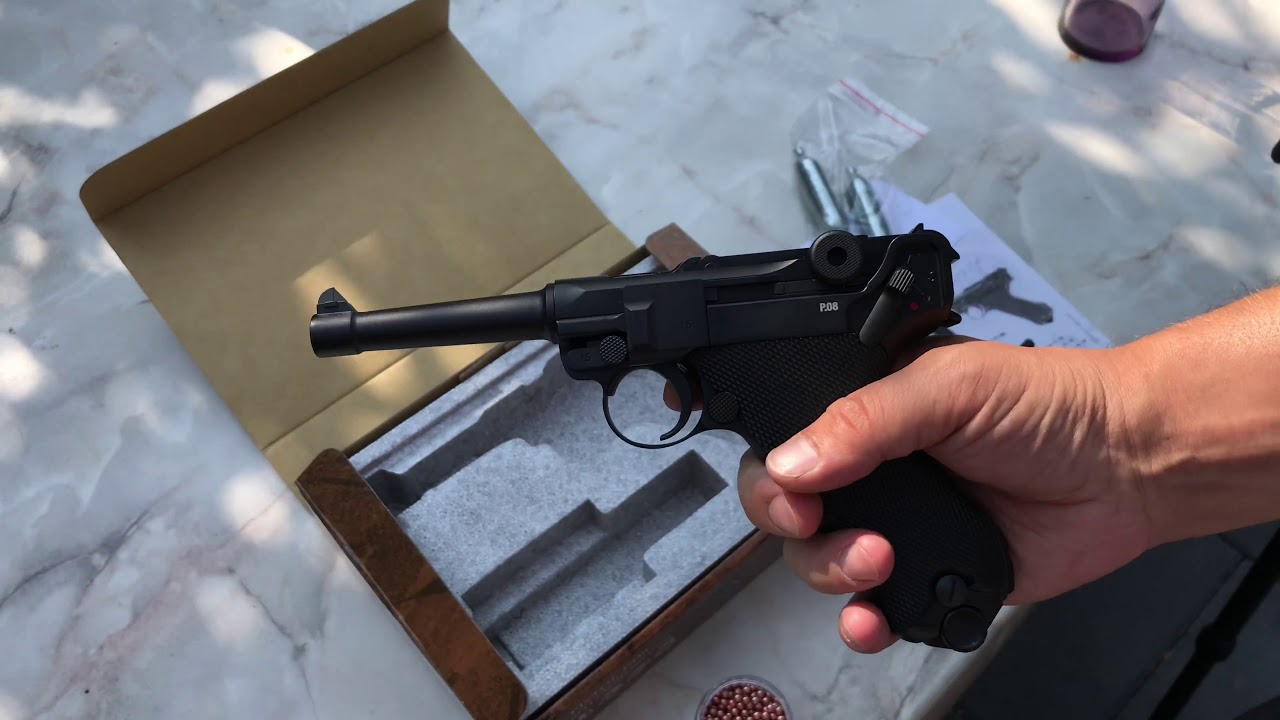 Umarex P08 Legends CO2 Blowback 4,5mm Stahl BB - Unboxing und Schusstest