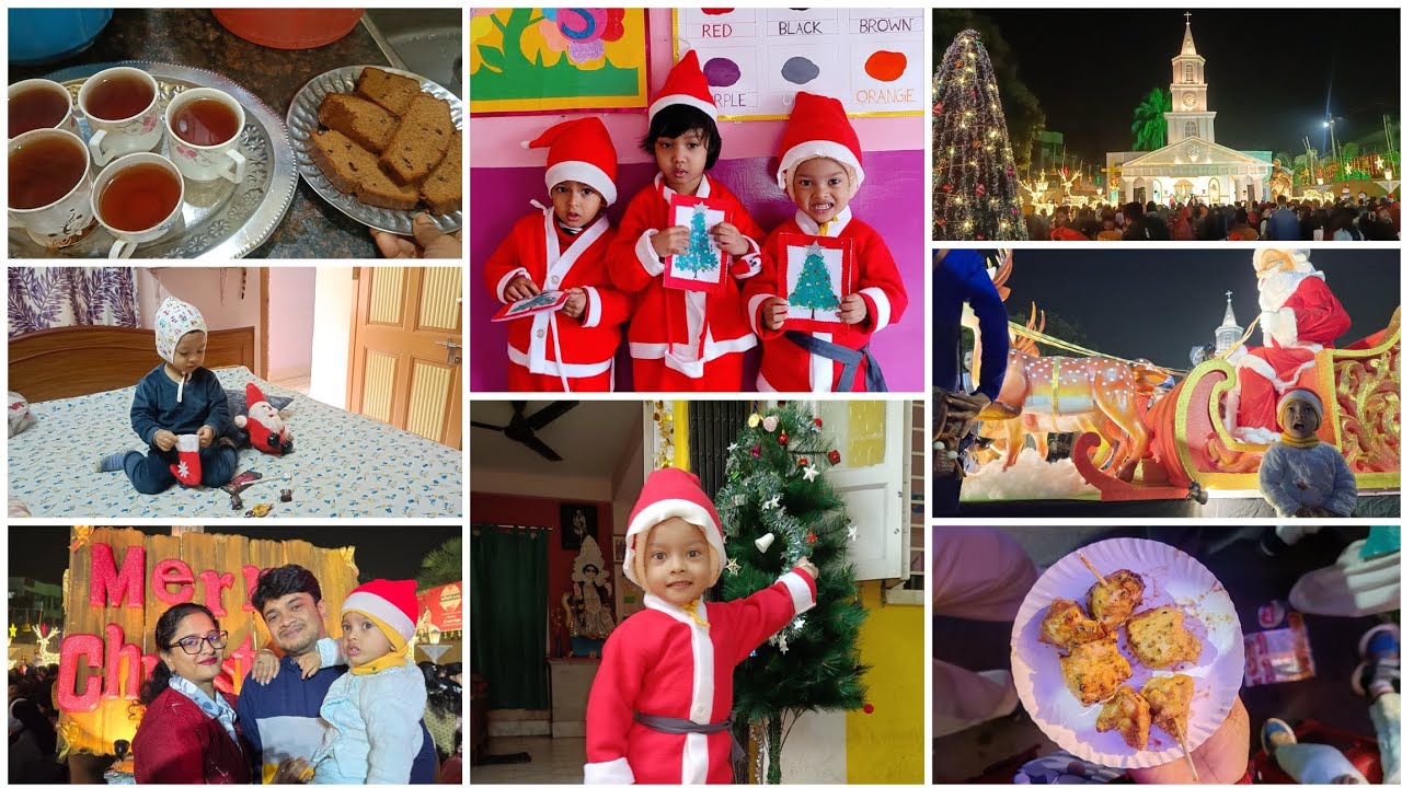 Santa🧑🏻‍🎄দাদু কি কি গিফ্ট দিলো tubu কে? টুবুর স্কুল এ প্রথম Christmas day celebration🎊 