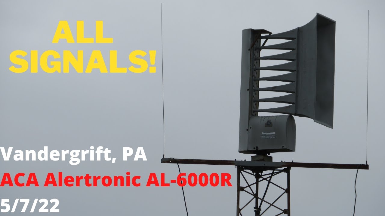 Vandergrift, PA - ACA Alertronic AL-6000R Siren Test (w/Ambiance)- All Signals - 5/7/22