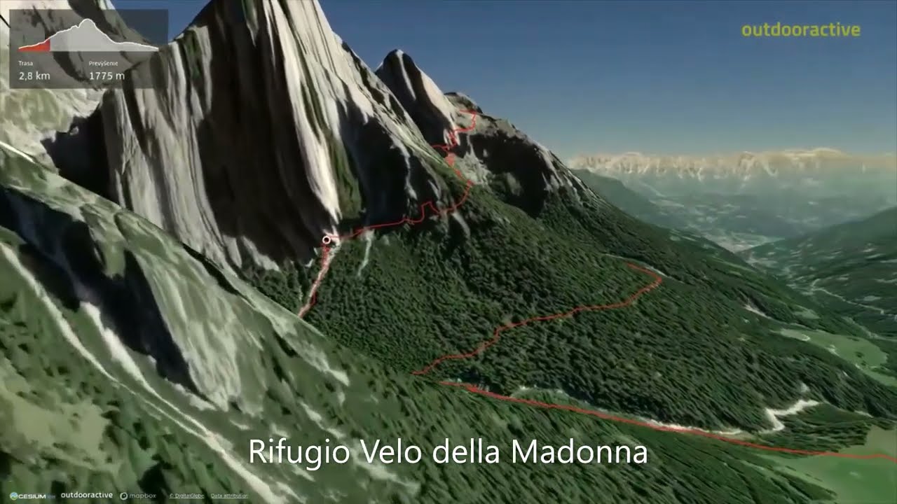 Rifugio Velo della Madonna ∆ hiking trails ∆ 3d-trail.com/italy/
