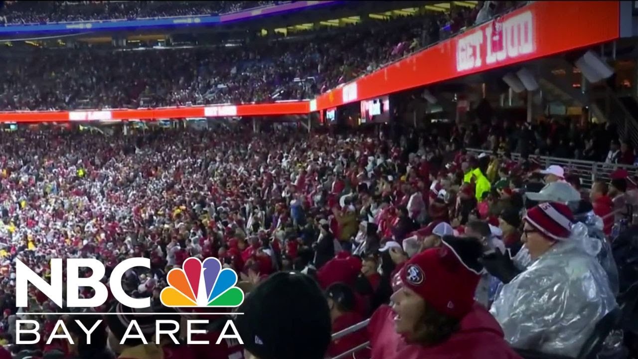49ers fans brave wet, windy conditions during playoff game against Packers