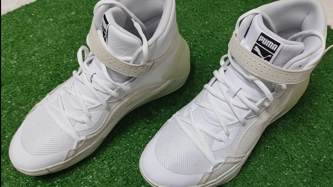 Puma Sky dreamer white closer look + on feet