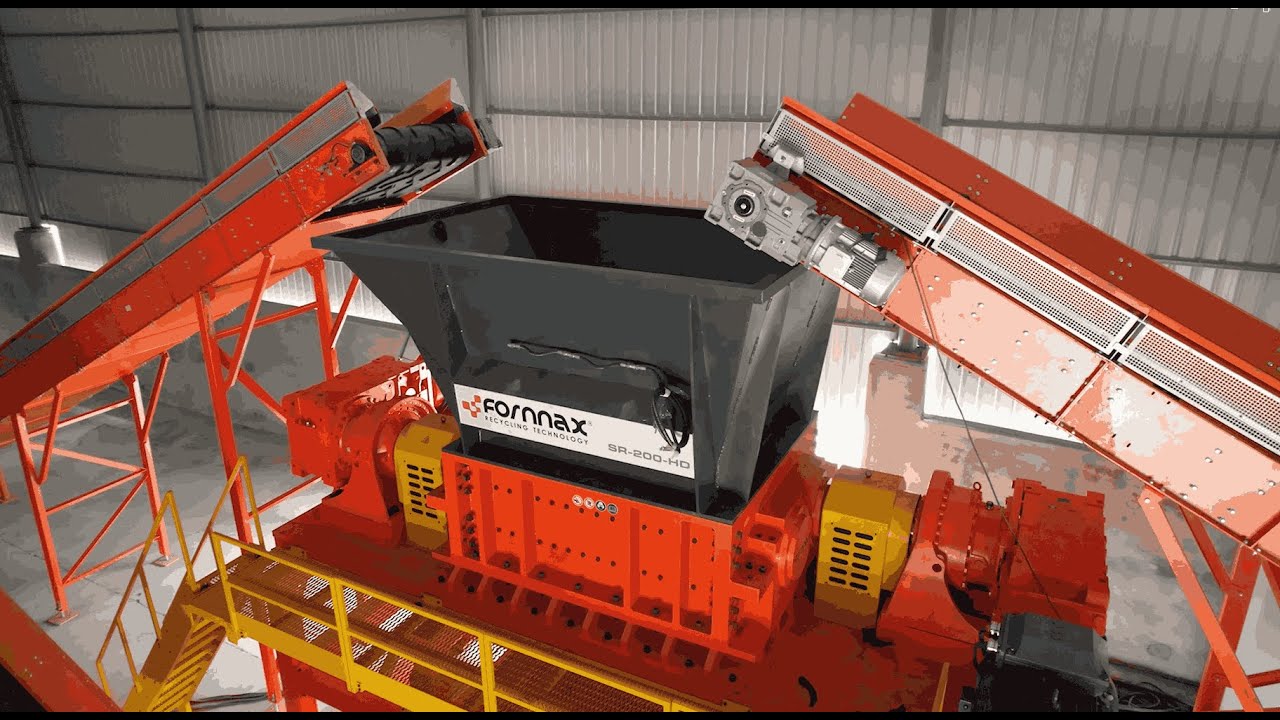 FORNNAX Primary Shredder with Disc Classifier for Industrial Tire Shredding