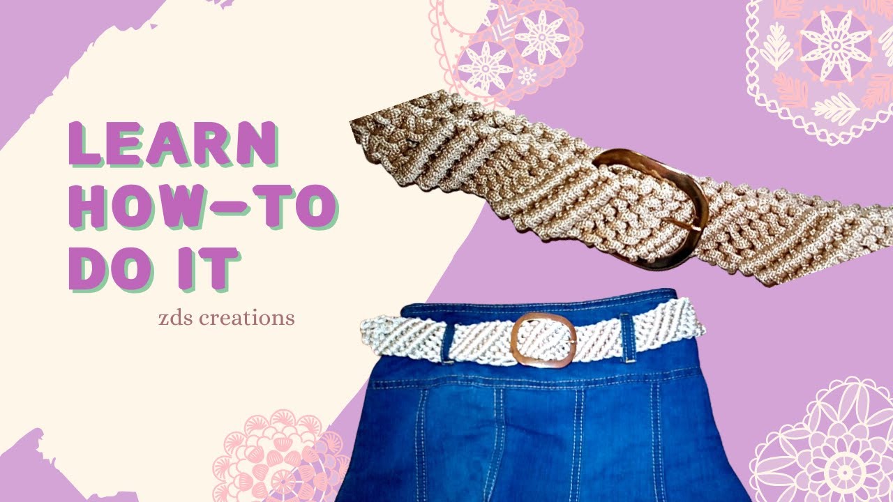 CEINTURE EN MACRAME / MACRAME BELT/حزام ماكرامي