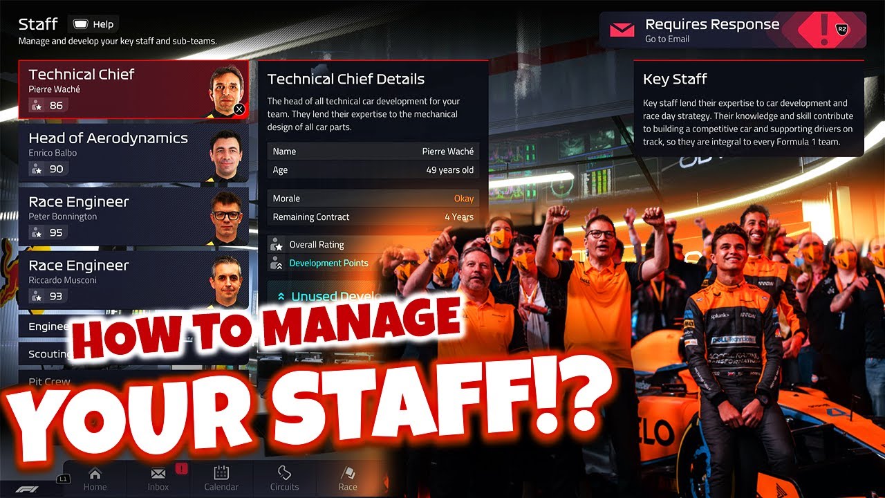 HOW TO MANAGE YOUR STAFF - F1 MANAGER 22