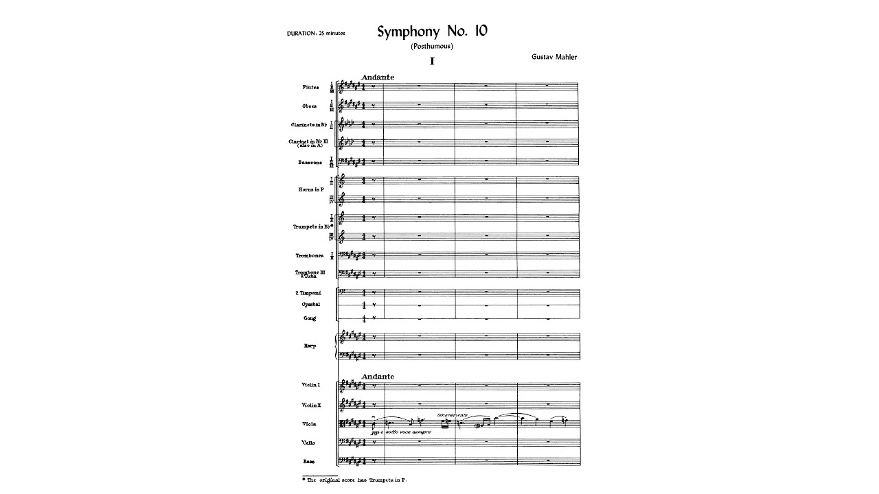 Mahler: Symphony No. 10 (with Score)