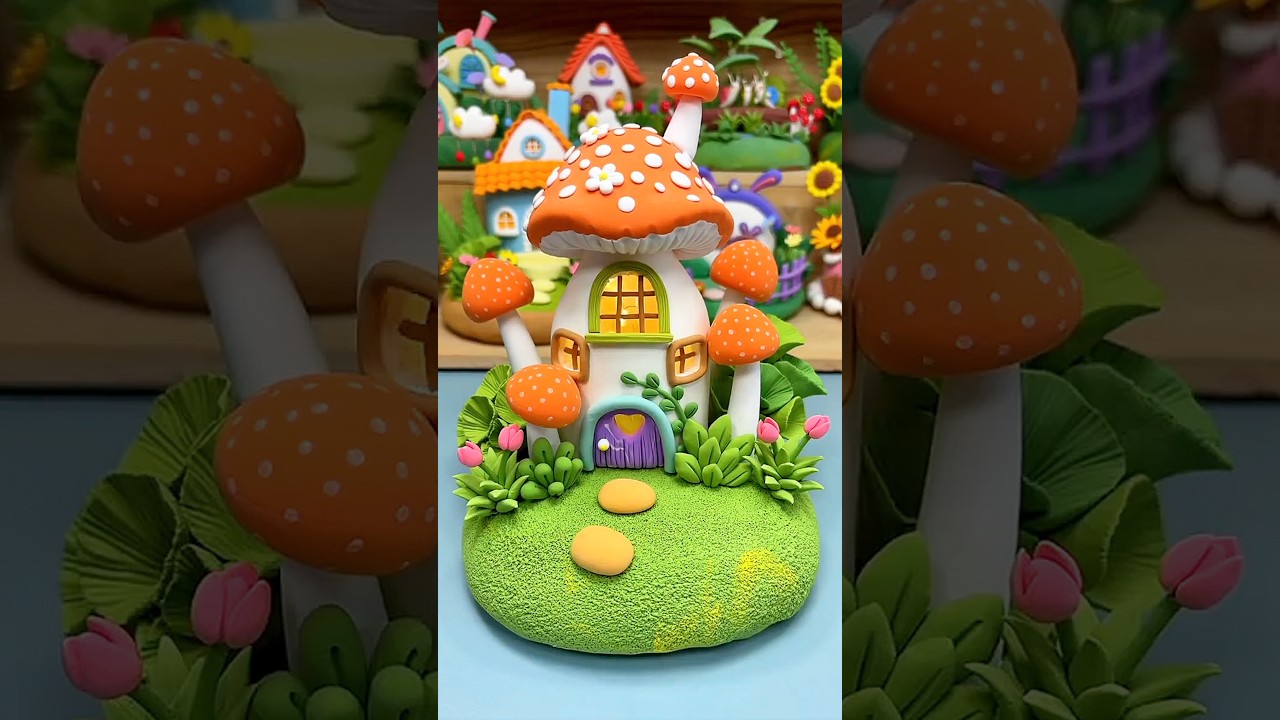 👉 Cute Mini Clay Mushroom House 🍄 | क्ले से मशरूम हाउस बनाना सीखें | Easy Clay Craft for Beginners