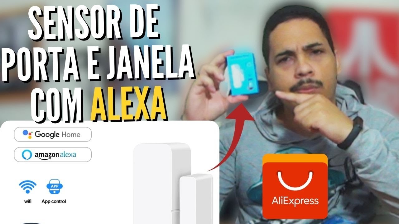 ALIEXPRESS AUTOMAÇÃO RESIDENCIAL: REVIEW SENSOR DE PORTA E JANELA D06 TUYA - INTERAGIR COM A ALEXA