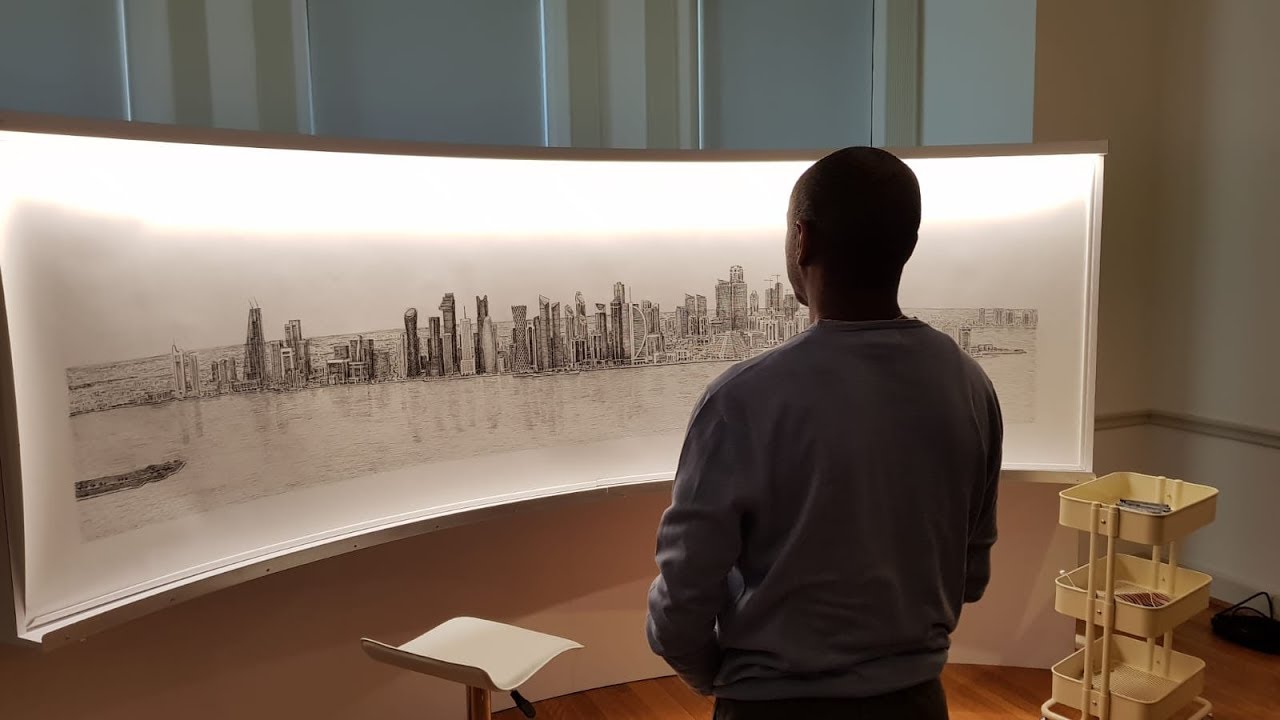 Stephen Wiltshire Recreates Doha from Memory