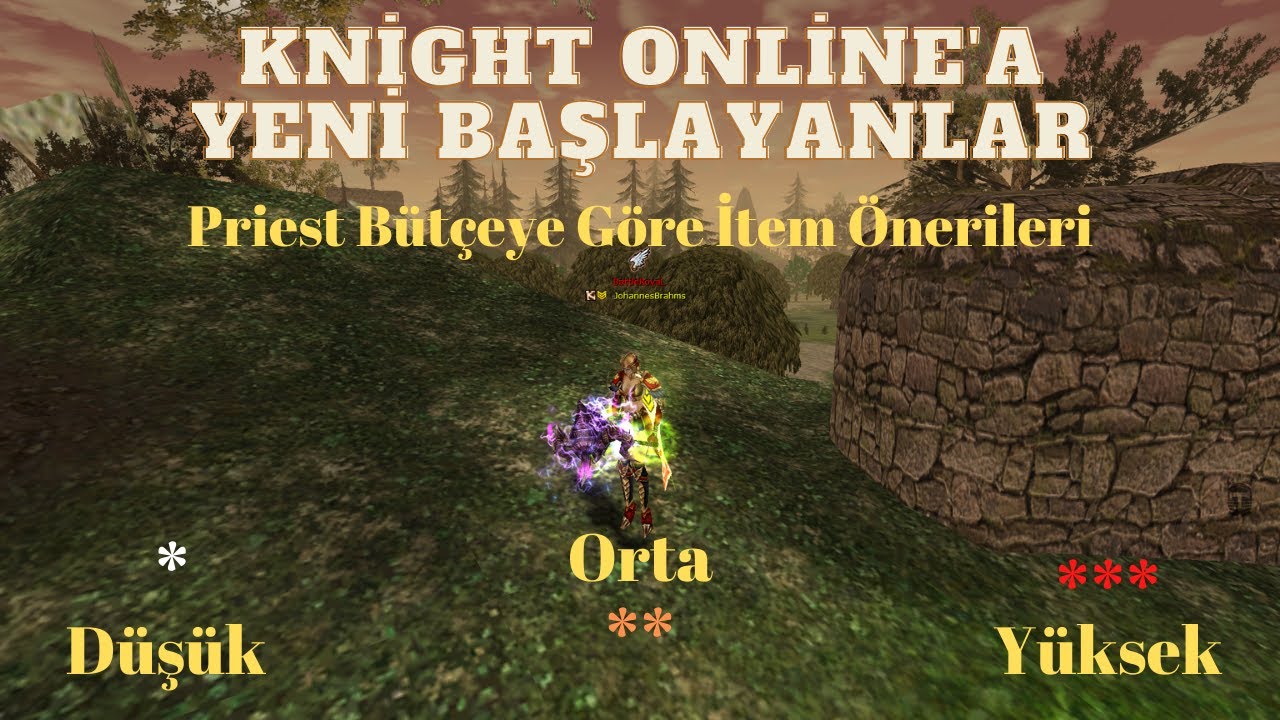 Knight Online'a Yeni Başlayanlar B&ouml;l&uuml;m #24 B&uuml;t&ccedil;eye G&ouml;re Priest İtem &Ouml;nerileri | Neden HP &Ouml;nemlidir?