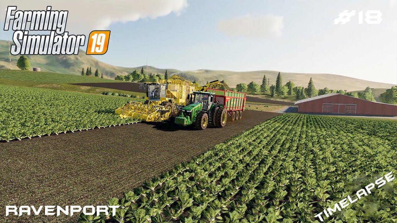 Took me 5h to harvest 76.24 ac of sugarbeet |Timelapse on Ravenport|Farming Simulator 19| Episode 18