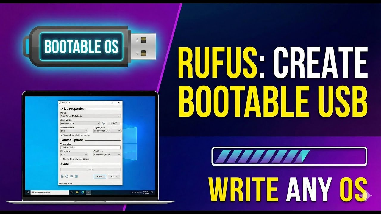 វិធីWrite Boot Windows to FlashDriveជាមួយRufus |How to write bootable windows to USBFlash | EPS1