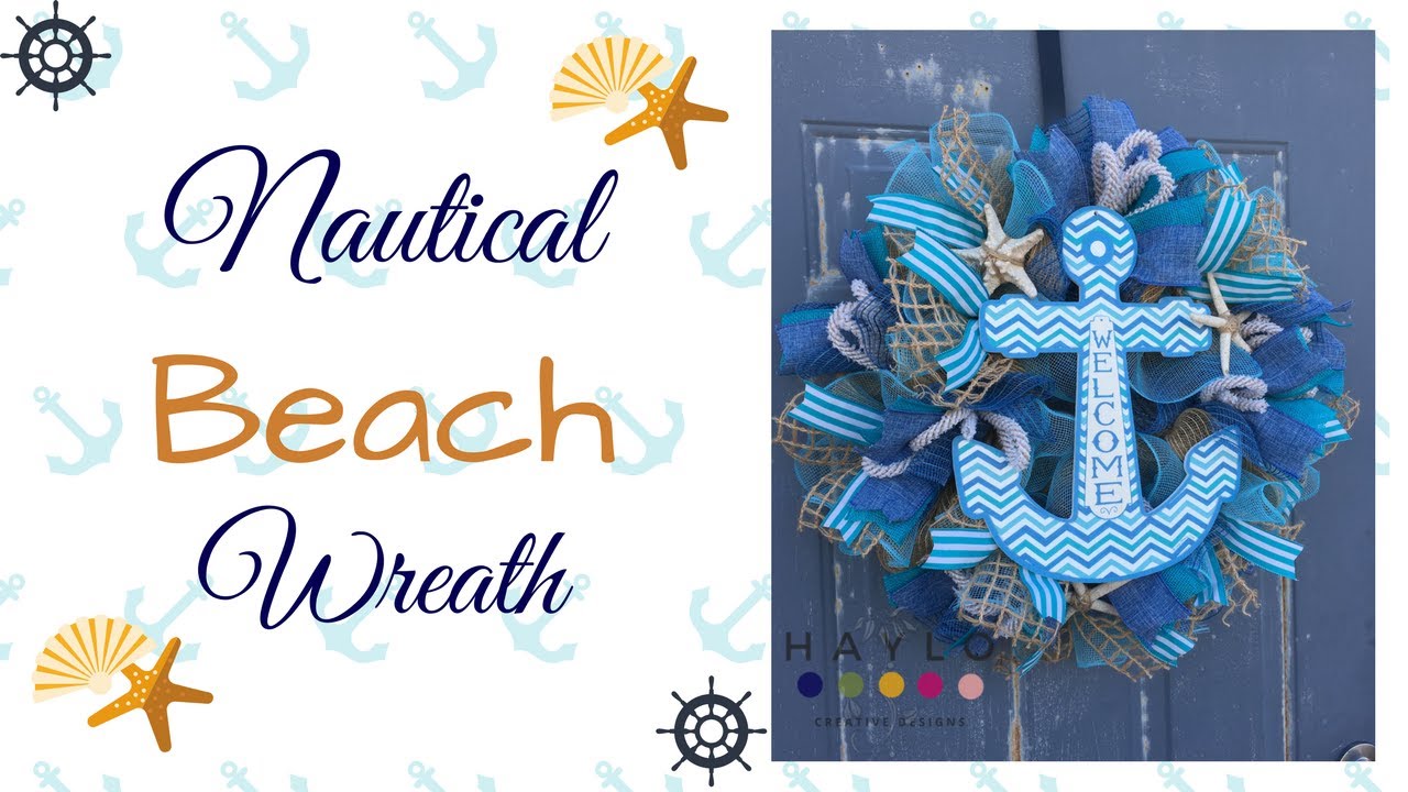 Poof Wreath Making Technique | Beach Wreath | Nautical Wreath | Coastal Wreath | DIY Wreath Tutorial
