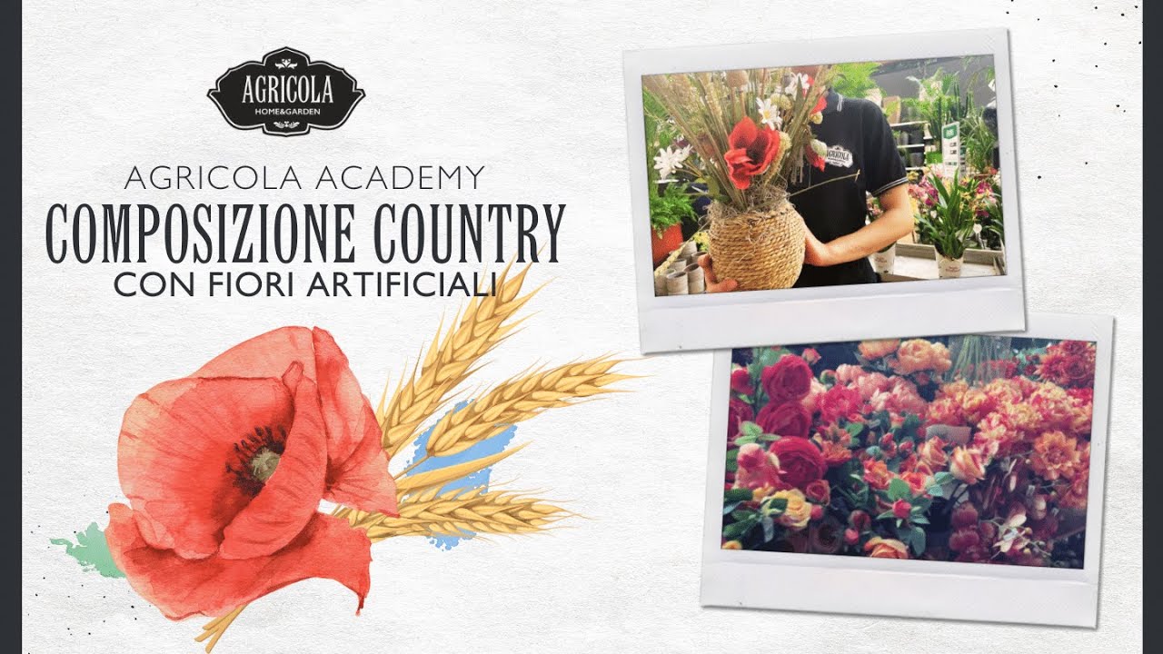 Composizione country con fiori artificiali | Agricola Academy