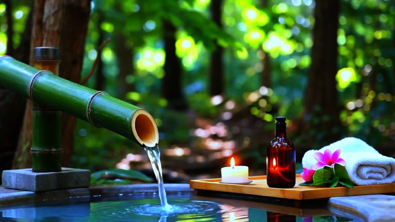 Soothing Water Sounds with Piano Melody | Spa Ambience for Sleep & Meditation”