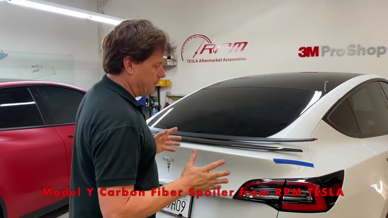 Model Y Carbon Fiber Performance Spoilers from RPM TESLA
