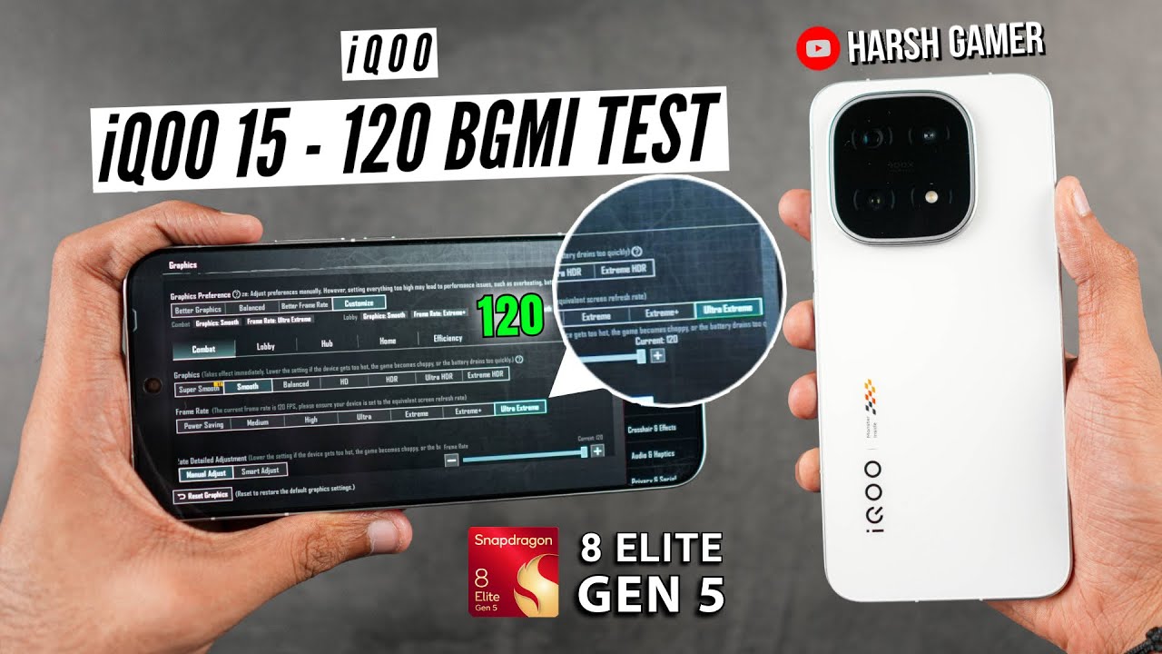 iQOO 15 - 120 FPS BGMI Test with FPS Meter, Heating & Battery Test | Gaming Beast 💪