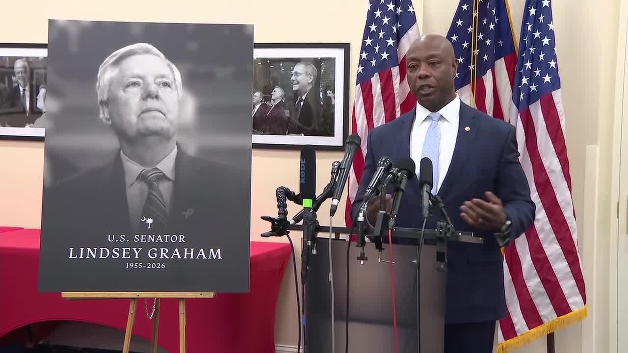 WATCH: Sen. Tim Scott pays tribute to colleague Lindsey Graham