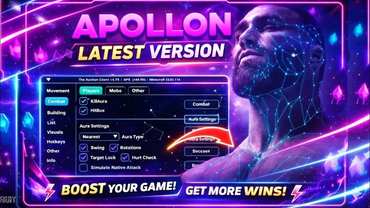 ✨ Apollon Client For MCPE ( Latest VERSION ) 🔥🔮 | Low Lag Smooth Gameplay , Apollon Client, Toolbox.