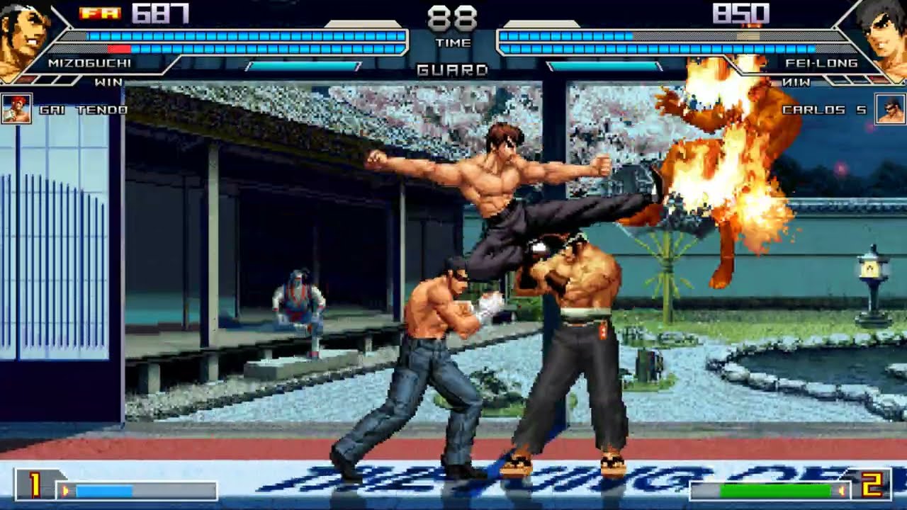 KOF EX Unlimited Match plus Watch MUGEN Mizoguchi & Gai Tendo vs Fei-Long & Carlos S