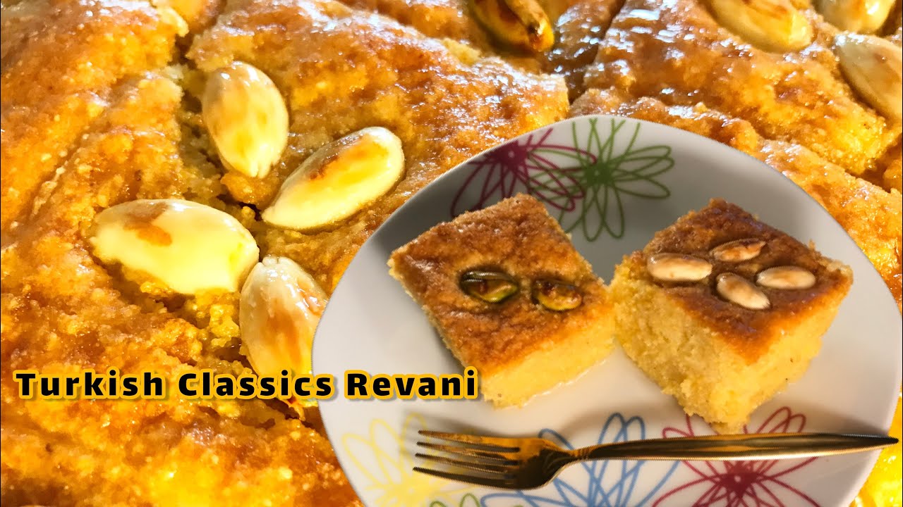 Turkish classics REVANI recipe I semolina cake with sugar syrup Iکیک ترکیه ای|Türkischer Kuchen