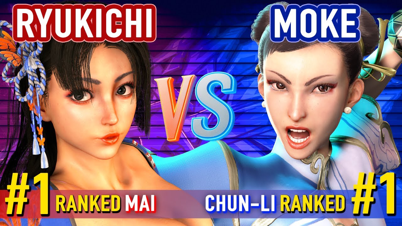 SF6 ▰ RYUKICHI (#1 Ranked Mai) vs MOKE (#1 Ranked Chun-Li) ▰ High Level Gameplay